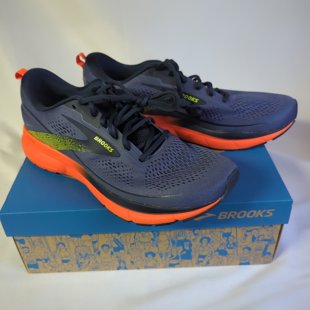 Brooks Men's Size 14 Trace 3 Running Shoes 110412 1D 422 Navy/Orange NIB